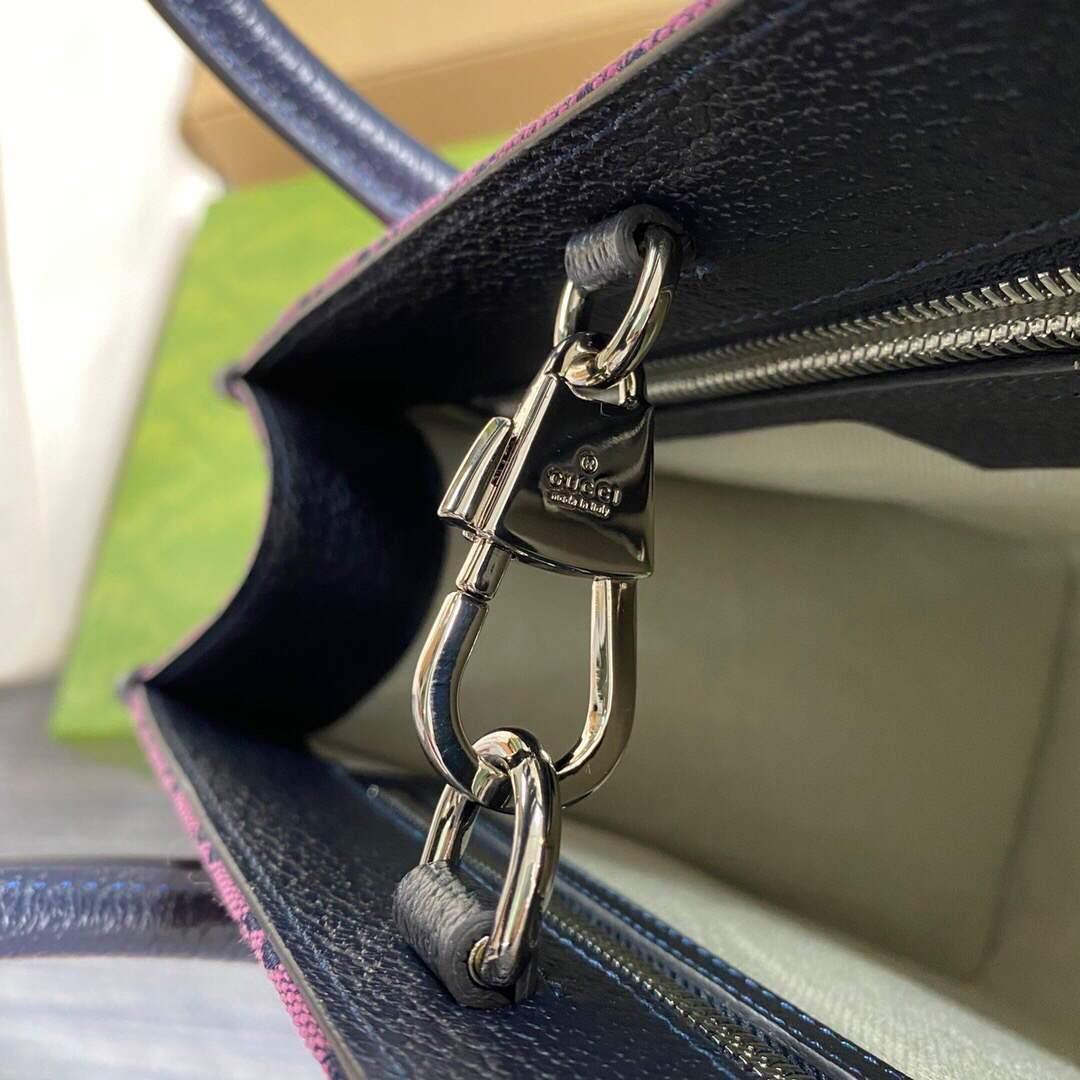 Gucci 659983 GG Multicolour Small Tote Bag Purple