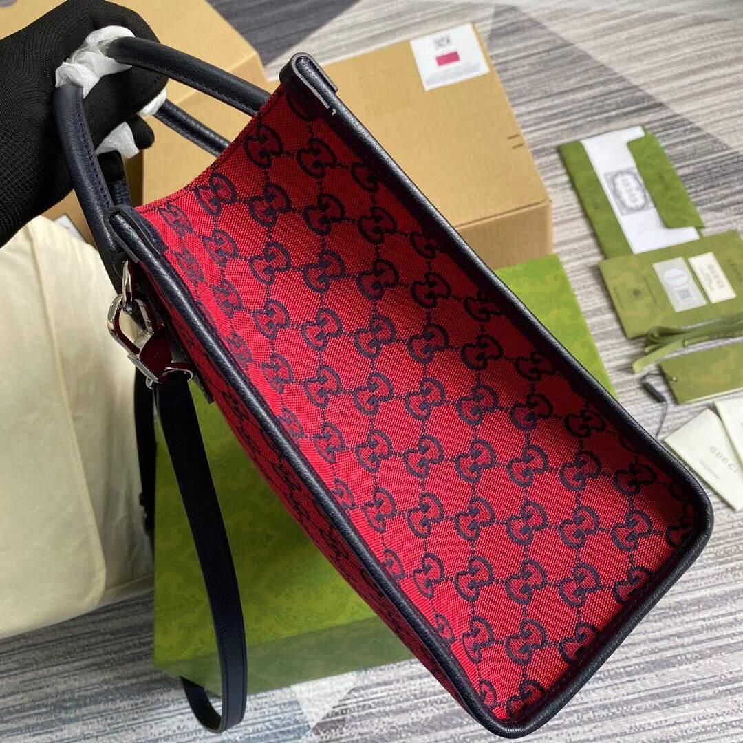 Gucci 659983 GG Multicolour Small Tote Bag Red