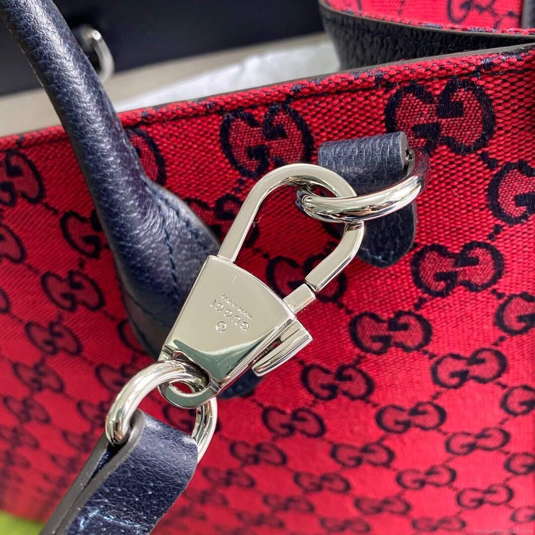 Gucci 659983 GG Multicolour Small Tote Bag Red