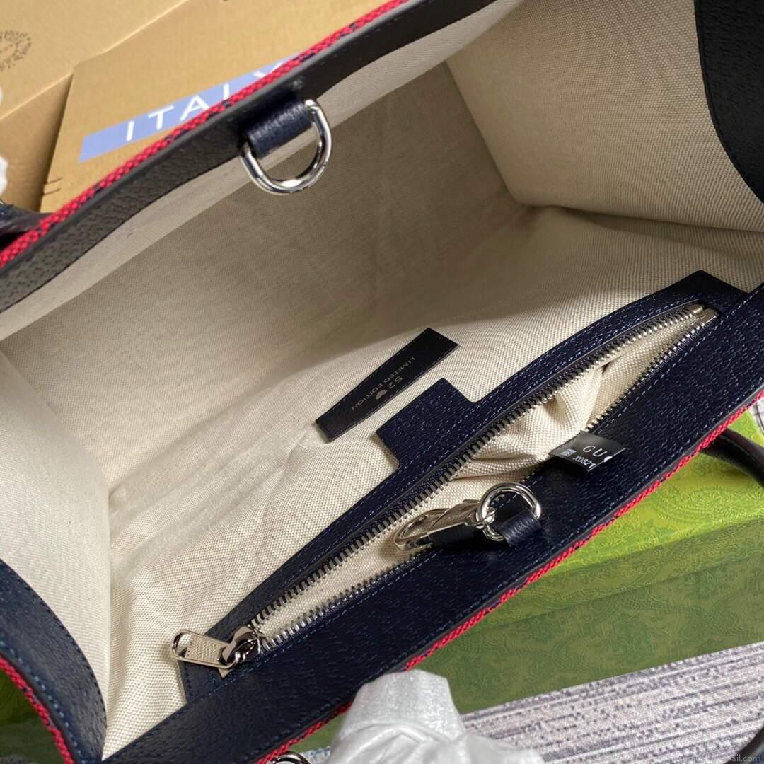 Gucci 659983 GG Multicolour Small Tote Bag Red