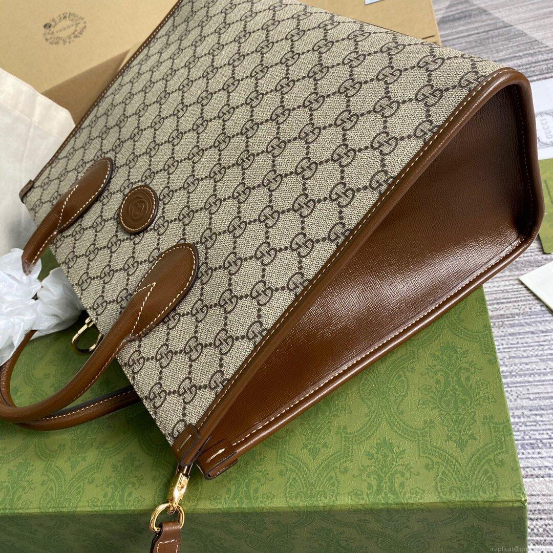 Gucci 659983 GG Small Tote Bag Brown