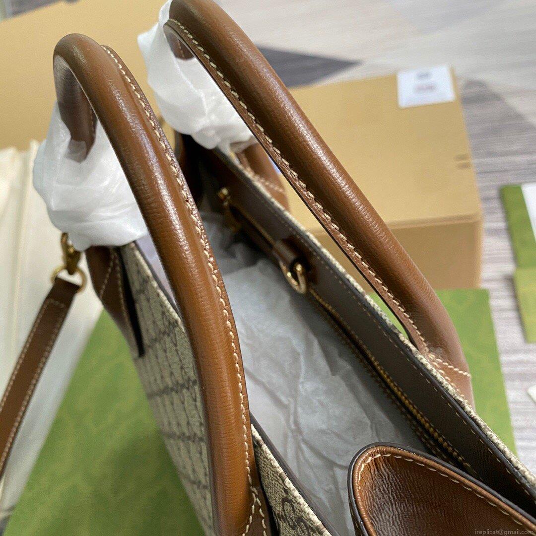 Gucci 659983 GG Small Tote Bag Brown