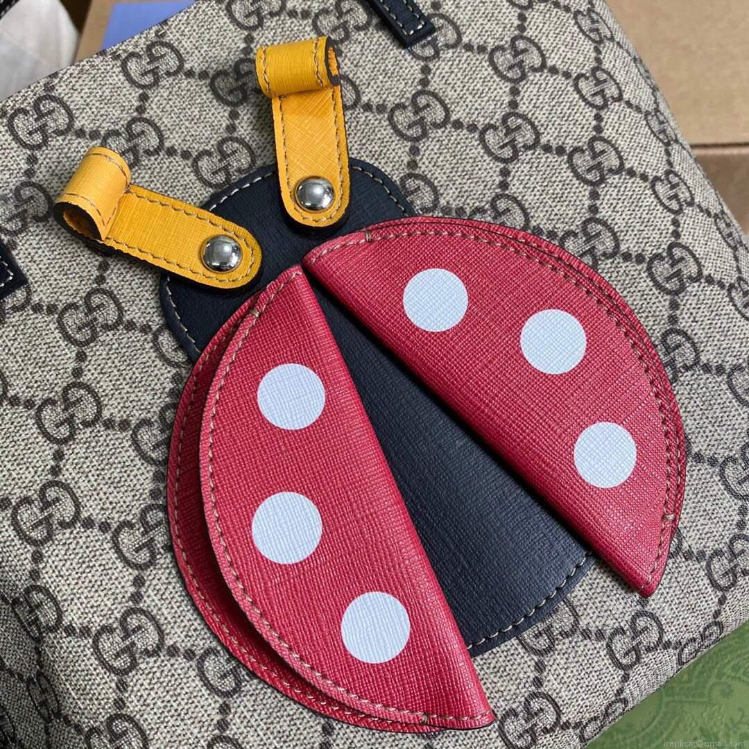 Gucci 666288 Ladybug Tote Bag Brown