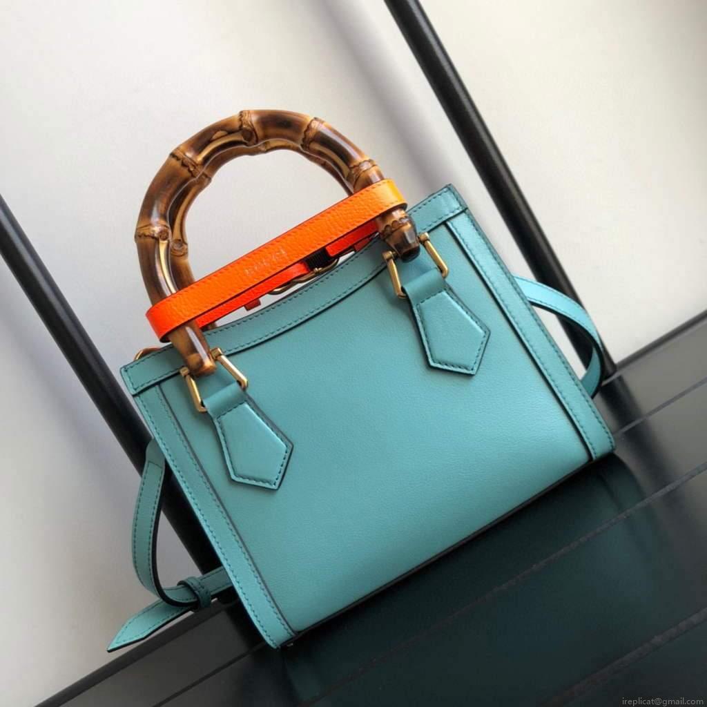 Gucci Diana Mini tote bag top handle bag Gucci 655661 Lake Blue