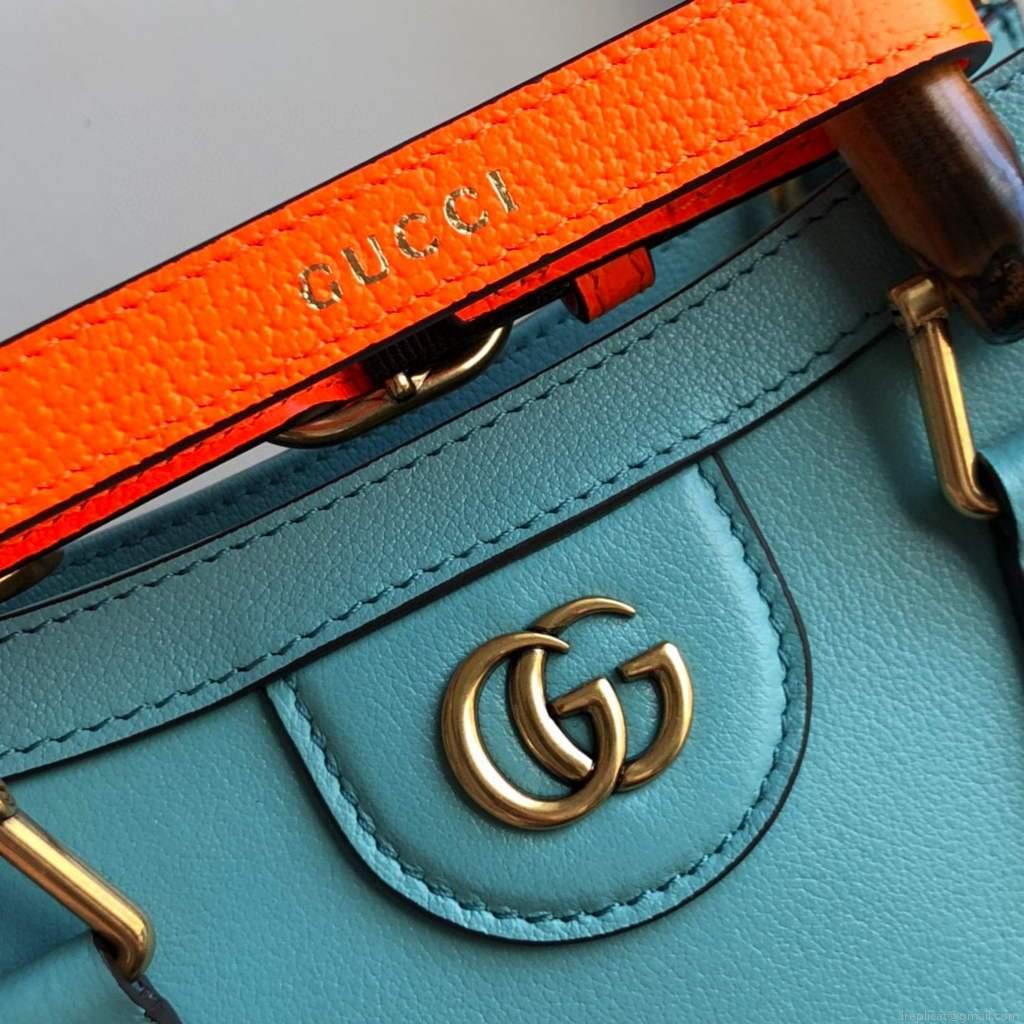 Gucci Diana Mini tote bag top handle bag Gucci 655661 Lake Blue