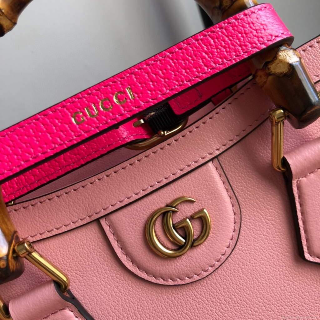 Gucci Diana Mini tote bag top handle bag Gucci 655661 Pink