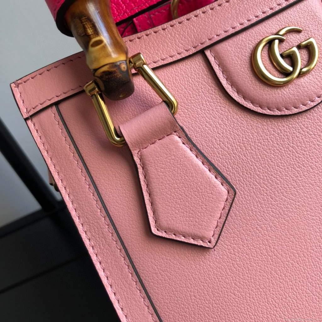 Gucci Diana Mini tote bag top handle bag Gucci 655661 Pink