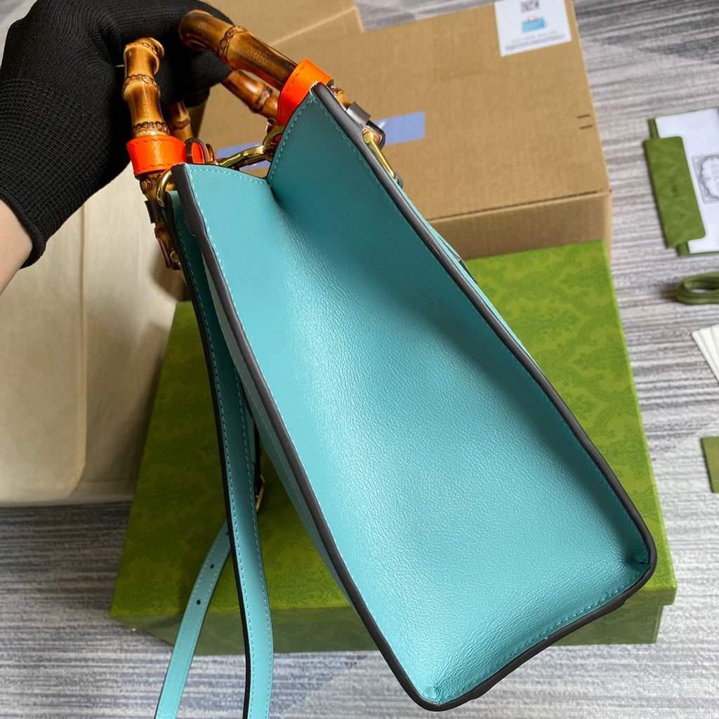 Gucci Diana small tote bag top handle bag 660195 Lake Blue