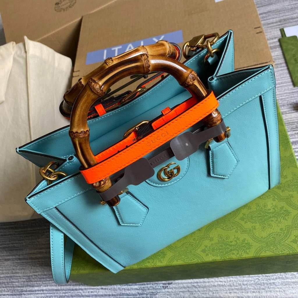 Gucci Diana small tote bag top handle bag 660195 Lake Blue