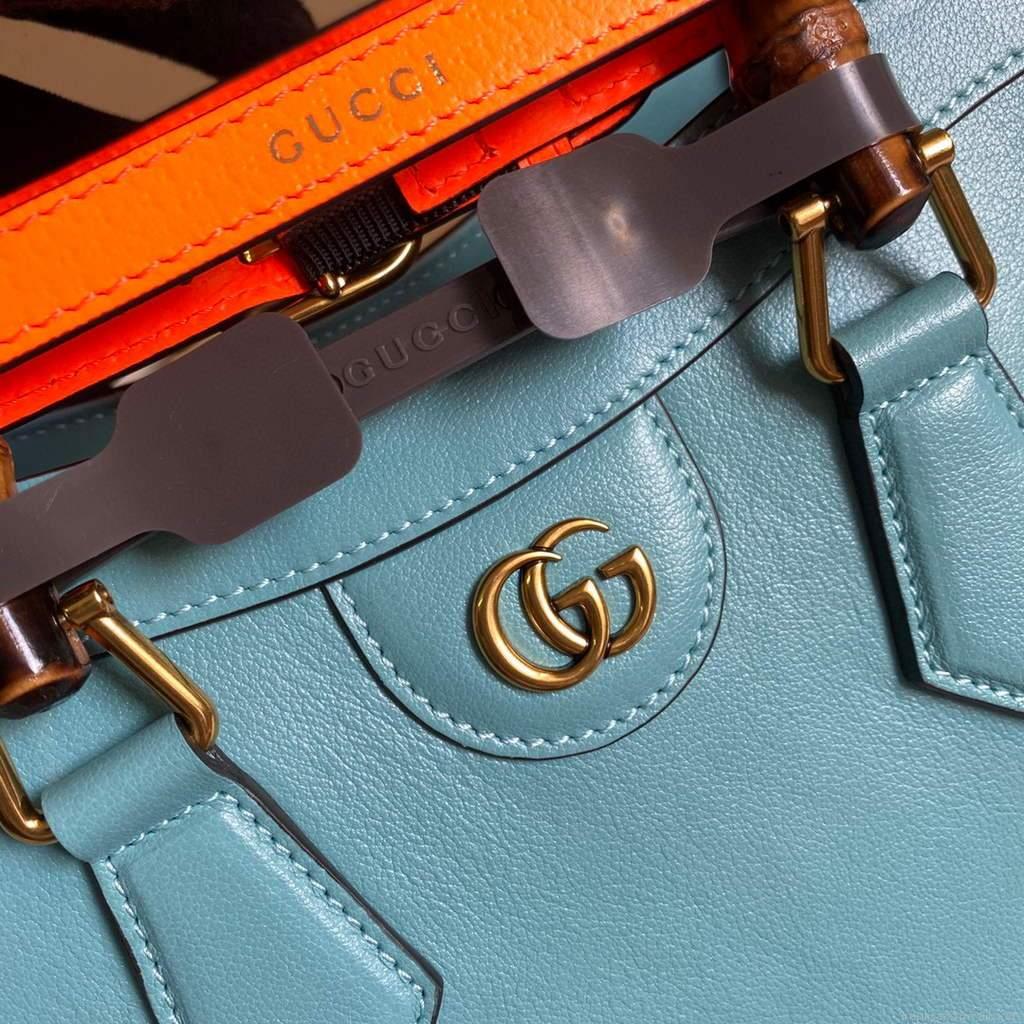 Gucci Diana small tote bag top handle bag 660195 Lake Blue