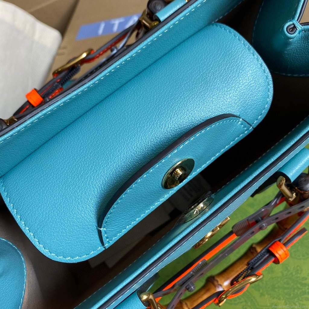 Gucci Diana small tote bag top handle bag 660195 Lake Blue