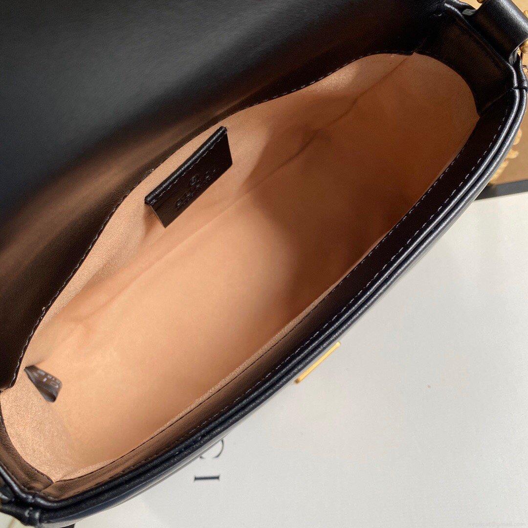 Gucci ‎547260 GG Marmont Mini Top Handle Bag Black