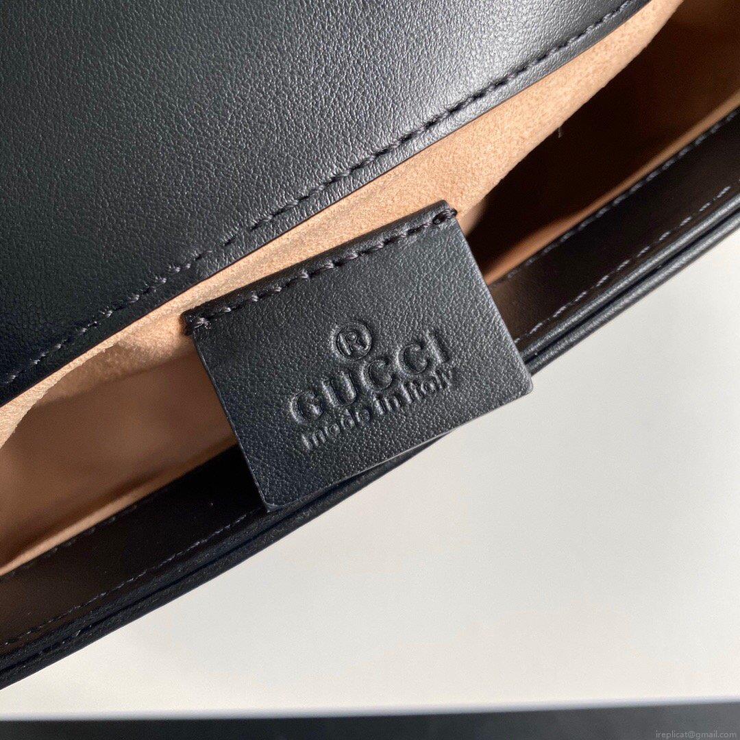 Gucci ‎547260 GG Marmont Mini Top Handle Bag Black