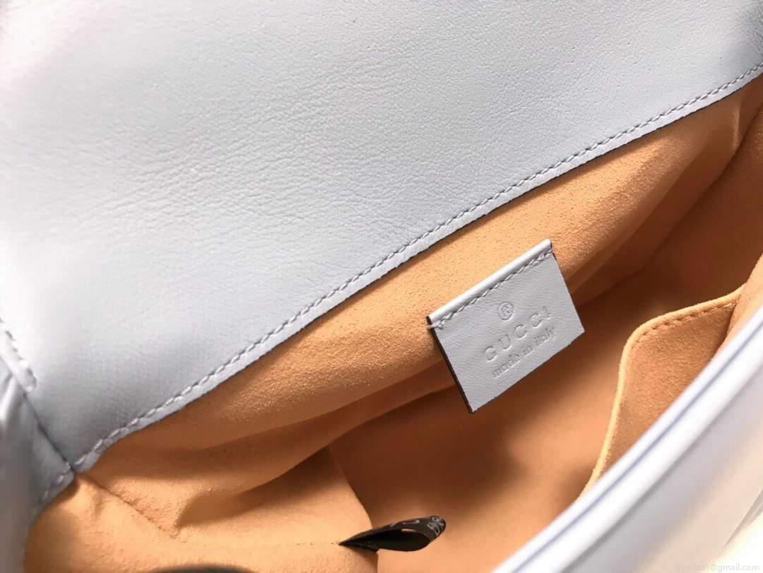 Gucci ‎547260 GG Marmont Mini Top Handle Bag Blue