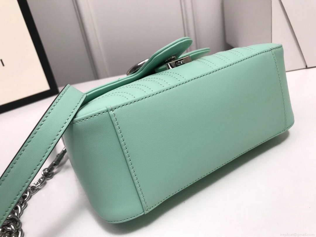 Gucci ‎547260 GG Marmont Mini Top Handle Bag Green
