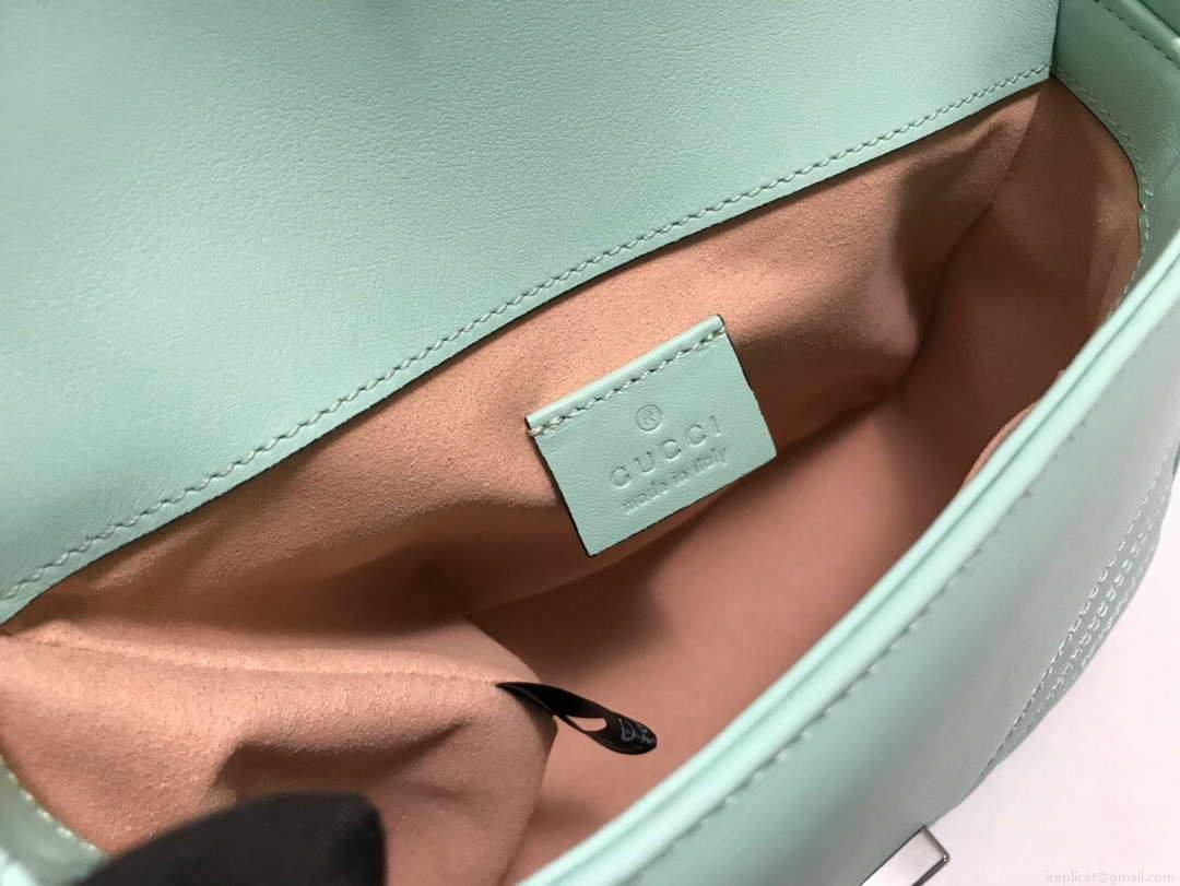 Gucci ‎547260 GG Marmont Mini Top Handle Bag Green