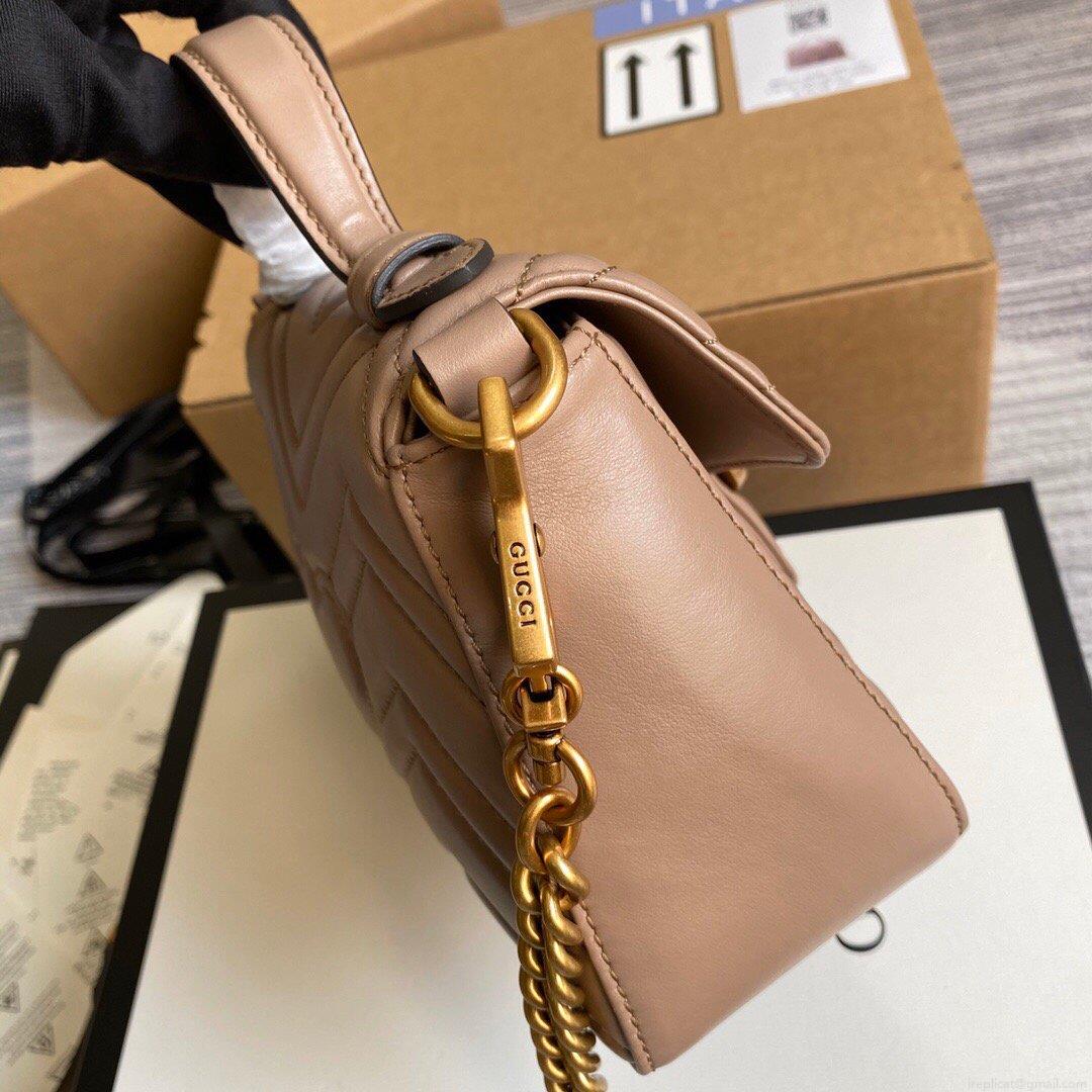 Gucci ‎547260 GG Marmont Mini Top Handle Bag Light Pink