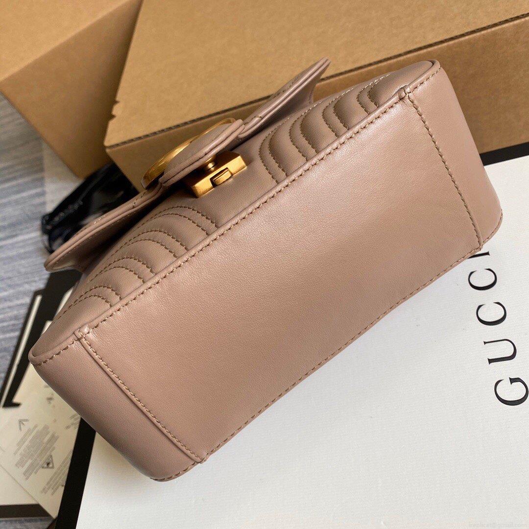 Gucci ‎547260 GG Marmont Mini Top Handle Bag Light Pink