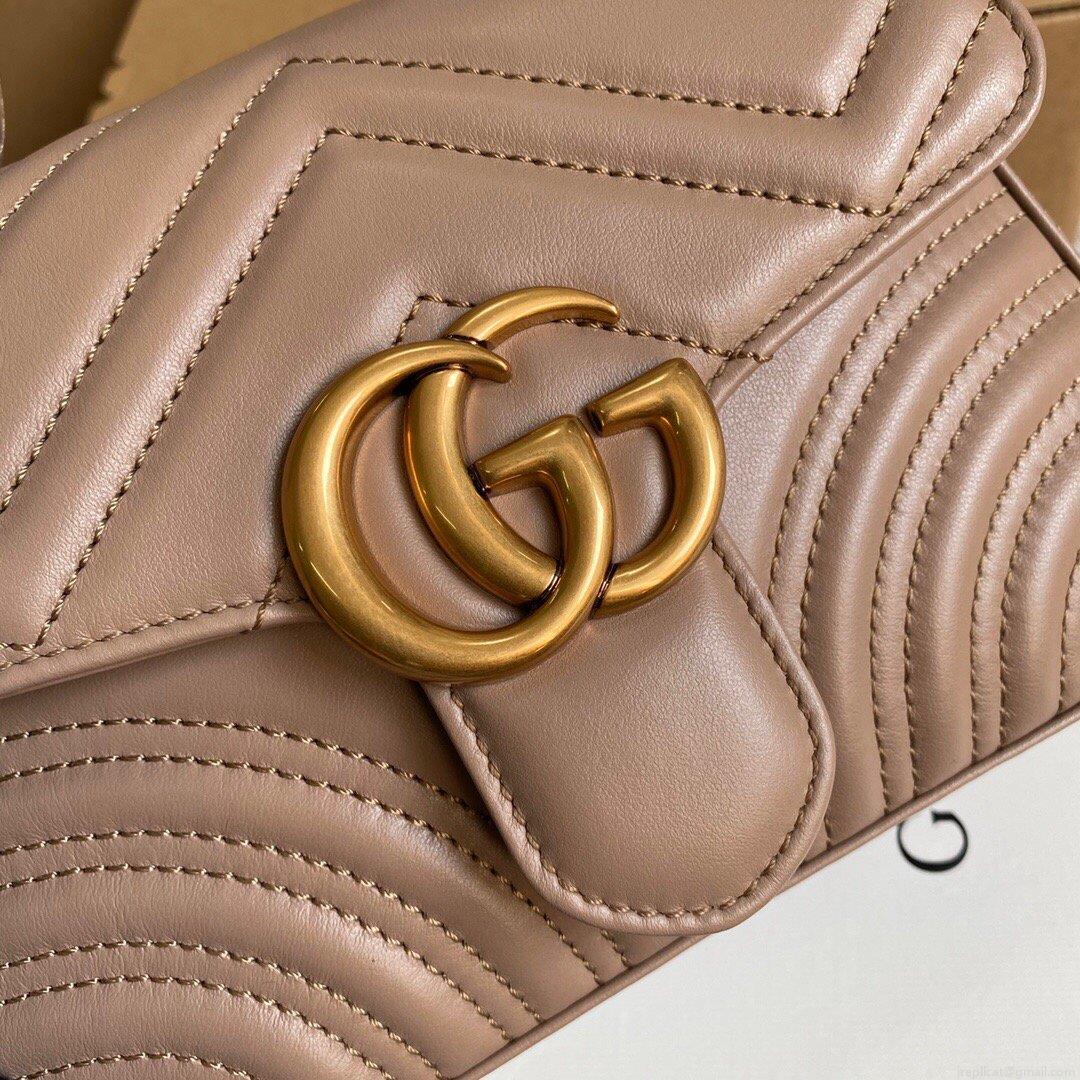 Gucci ‎547260 GG Marmont Mini Top Handle Bag Light Pink