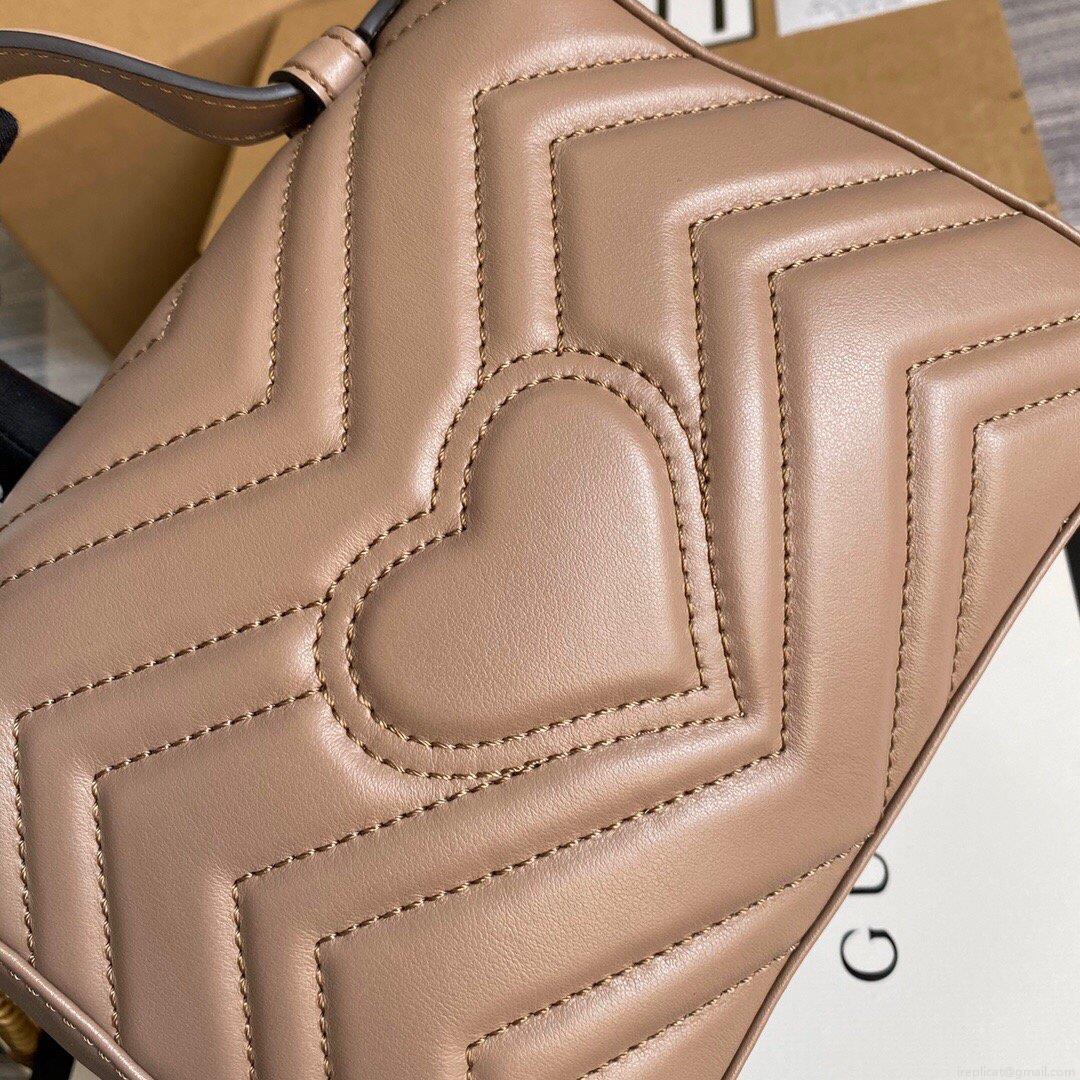 Gucci ‎547260 GG Marmont Mini Top Handle Bag Light Pink