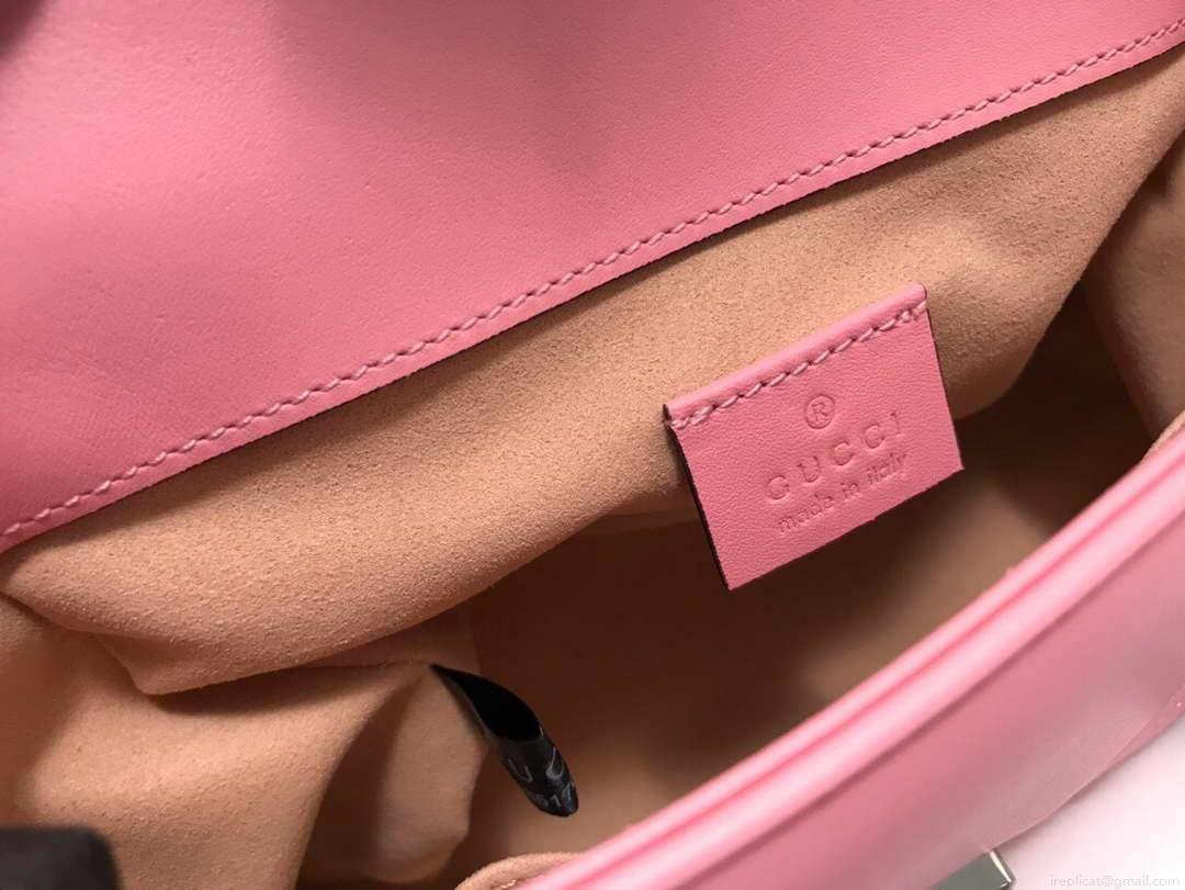 Gucci ‎547260 GG Marmont Mini Top Handle Bag Pink