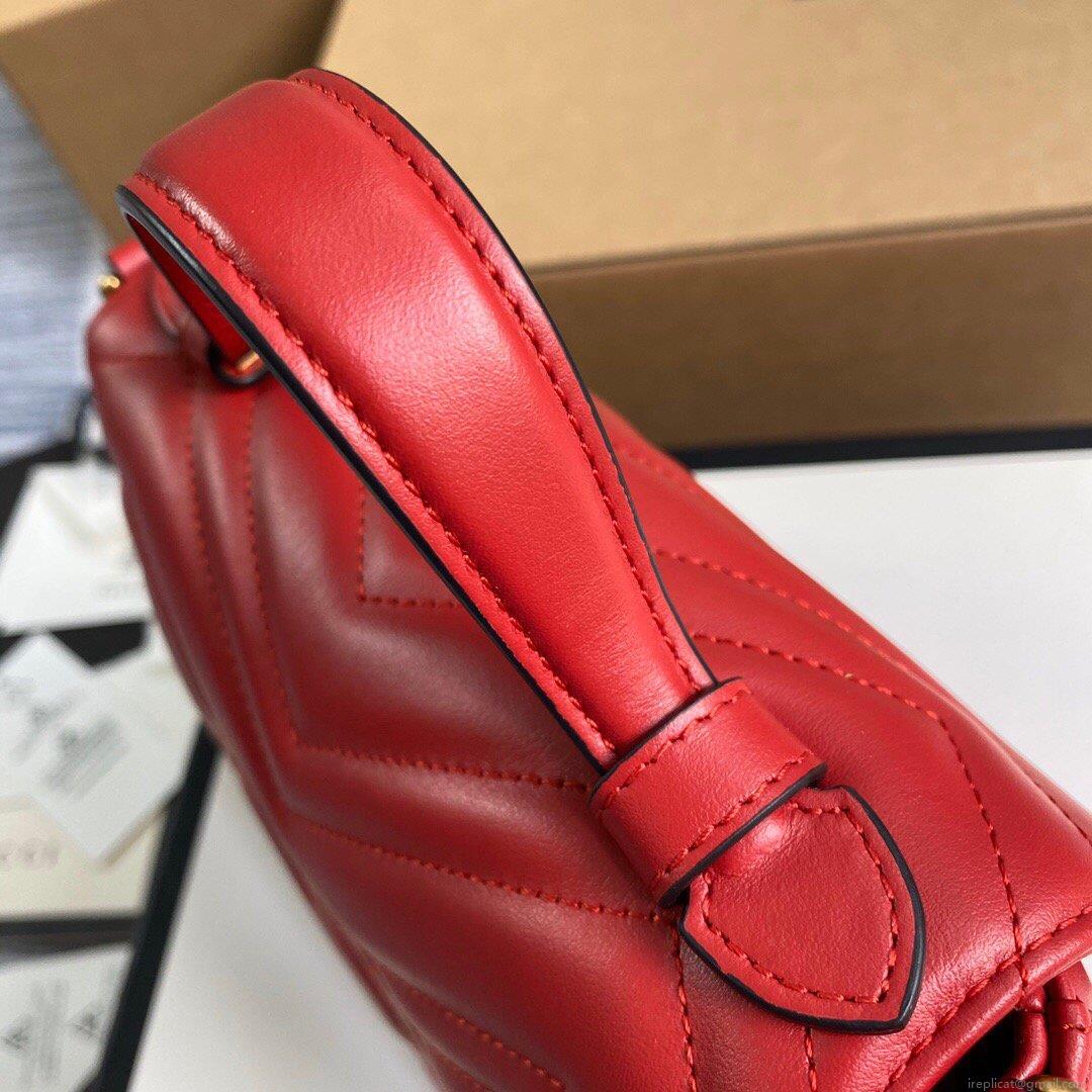 Gucci ‎547260 GG Marmont Mini Top Handle Bag Red
