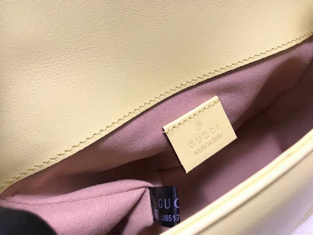 Gucci ‎547260 GG Marmont Mini Top Handle Bag Yellow