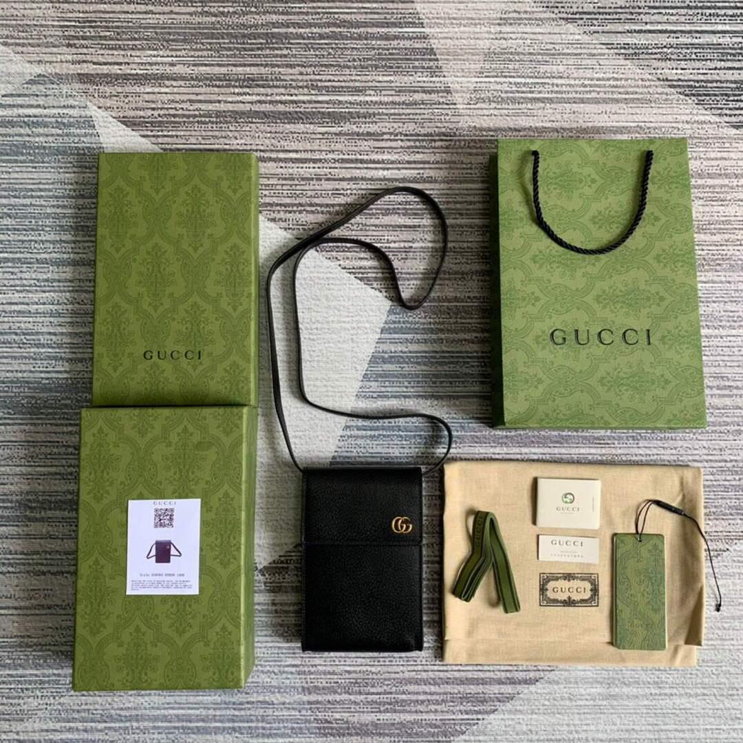 Gucci ‎658563 GG Marmont Mini Bag Black
