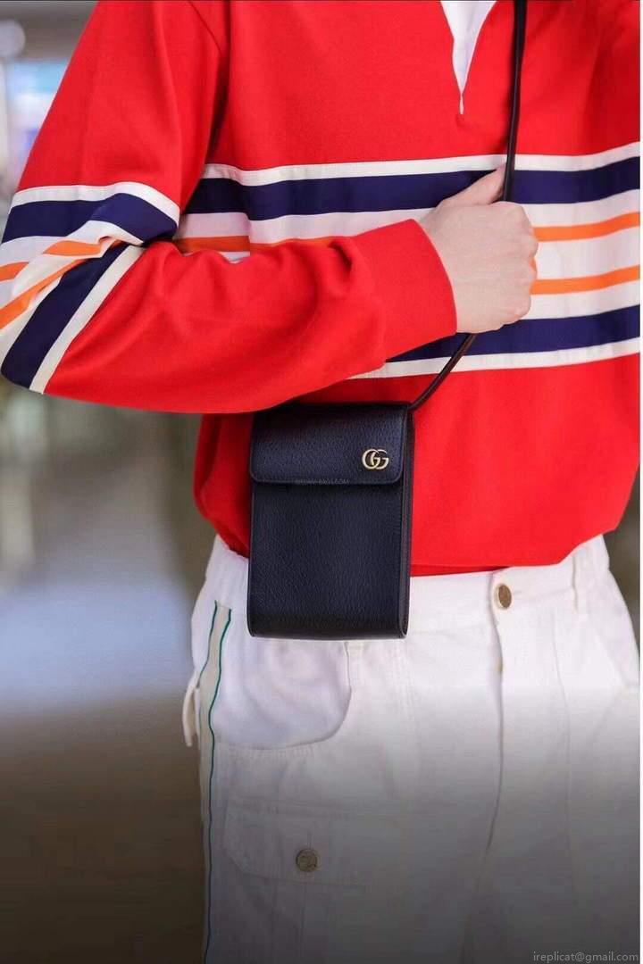 Gucci ‎658563 GG Marmont Mini Bag Black