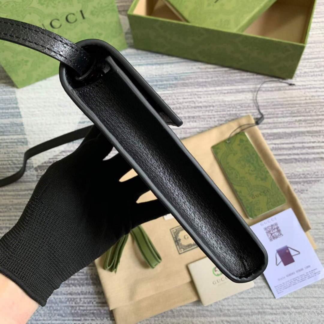 Gucci ‎658563 GG Marmont Mini Bag Black
