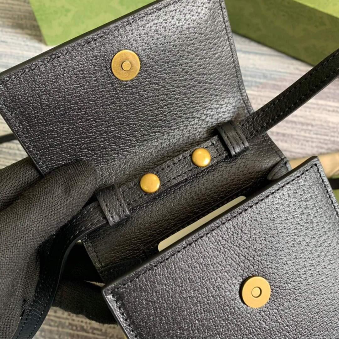 Gucci ‎658563 GG Marmont Mini Bag Black