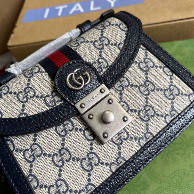 Gucci 696180 Ophidia GG Mini Shoulder Bag Black