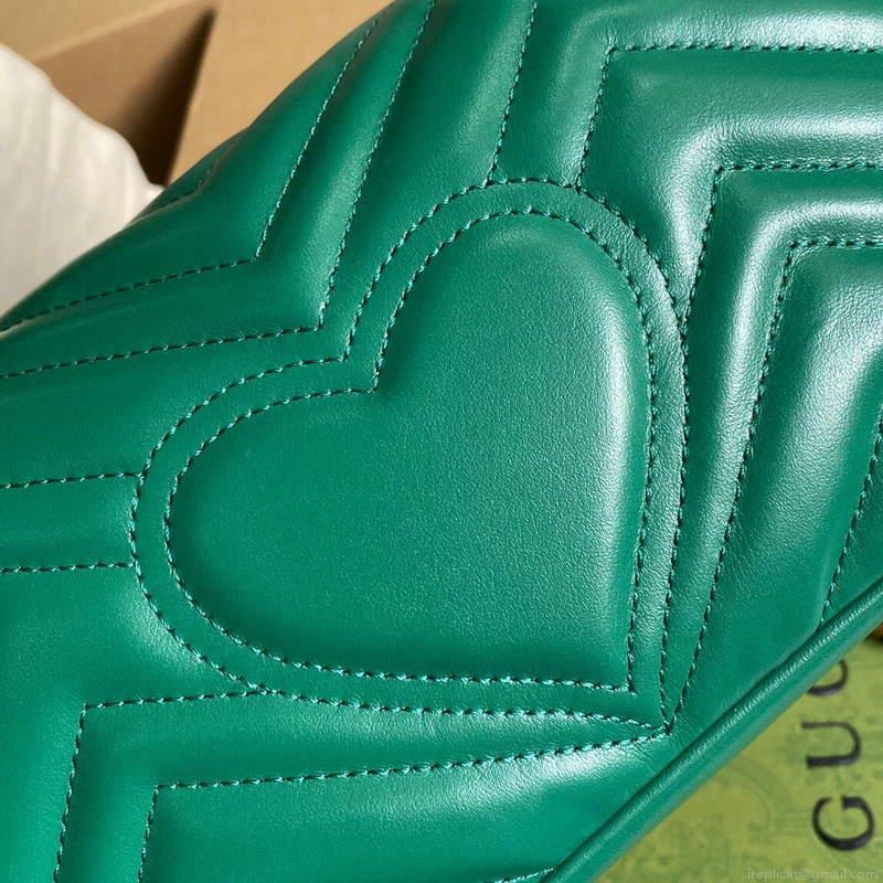 Gucci 446744 GG Marmont Matelassé Mini Bag Green