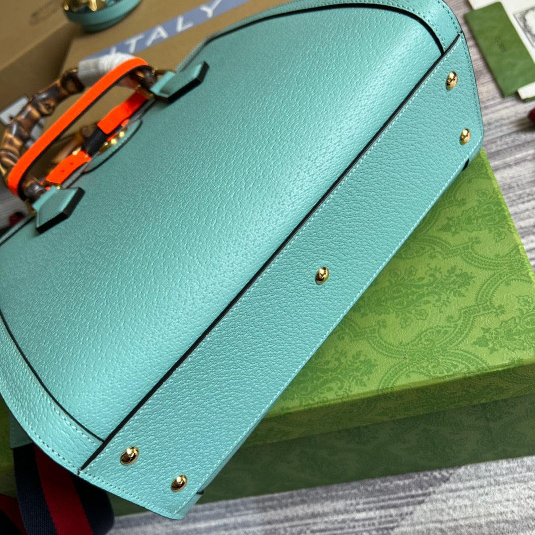 Gucci 702721 Diana Small Tote Bag Light blue leather