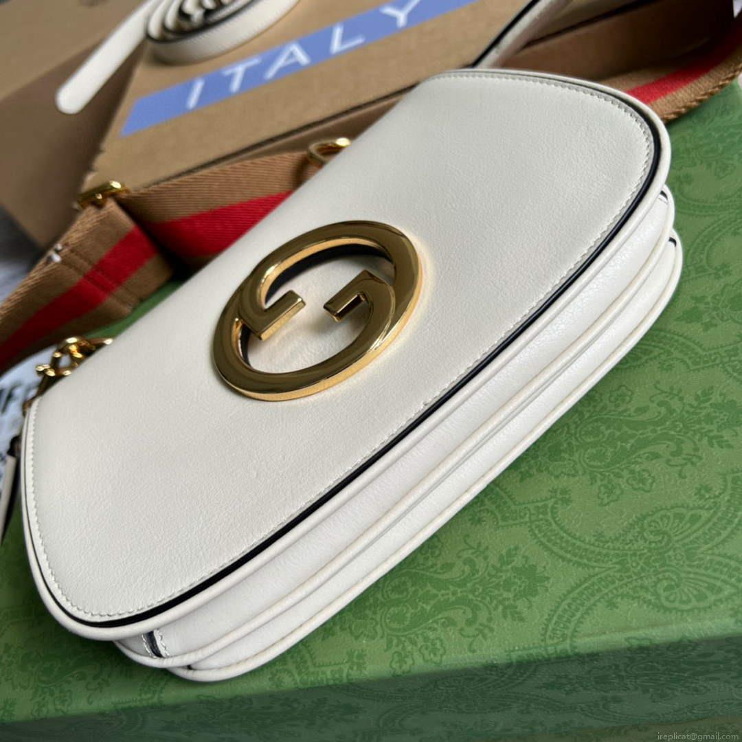 Gucci ‎698643 Blondie mini bag in white leather