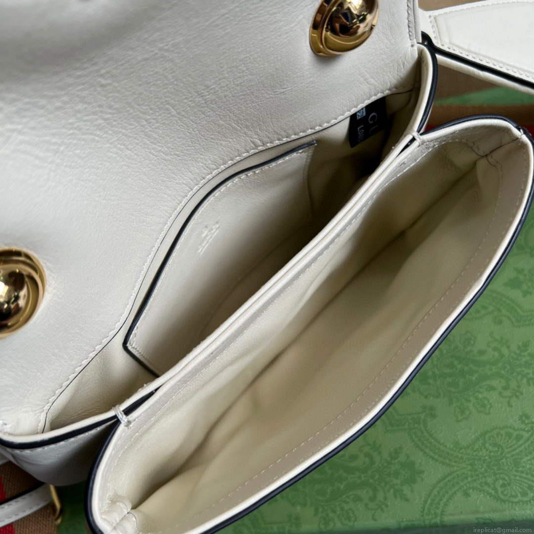 Gucci ‎698643 Blondie mini bag in white leather