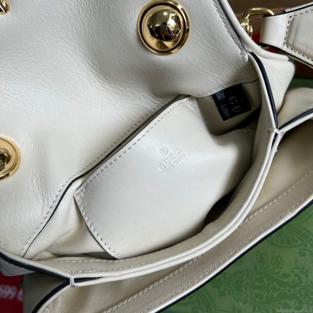 Gucci ‎698643 Blondie mini bag in white leather