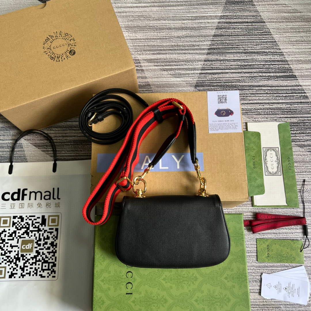 Gucci ‎698643 Blondie mini bag in black leather