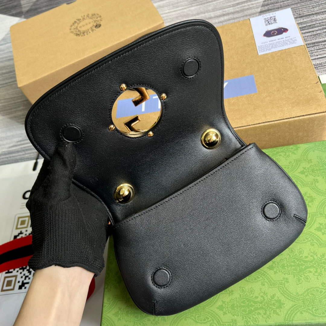 Gucci ‎698643 Blondie mini bag in black leather