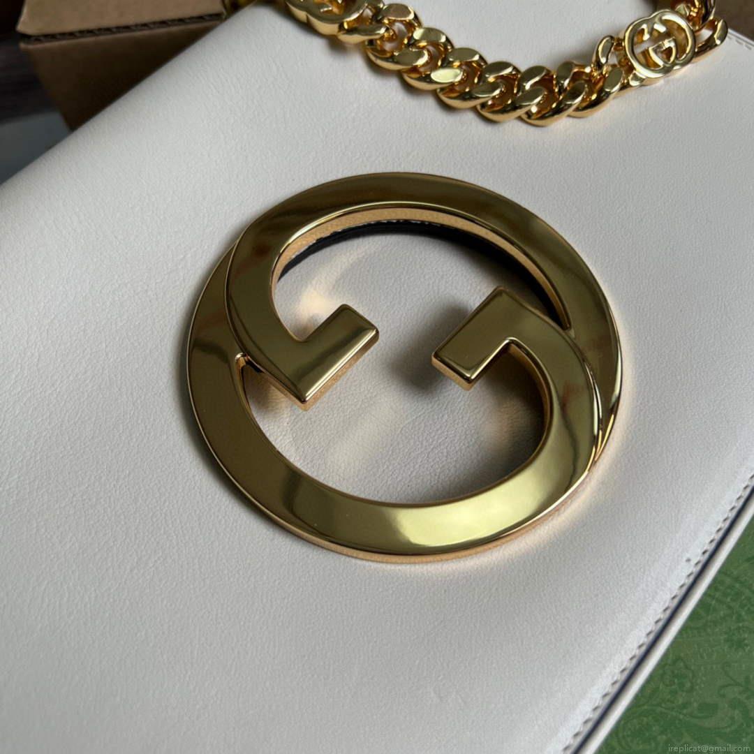Gucci 699268 Blondie shoulder bag White leather