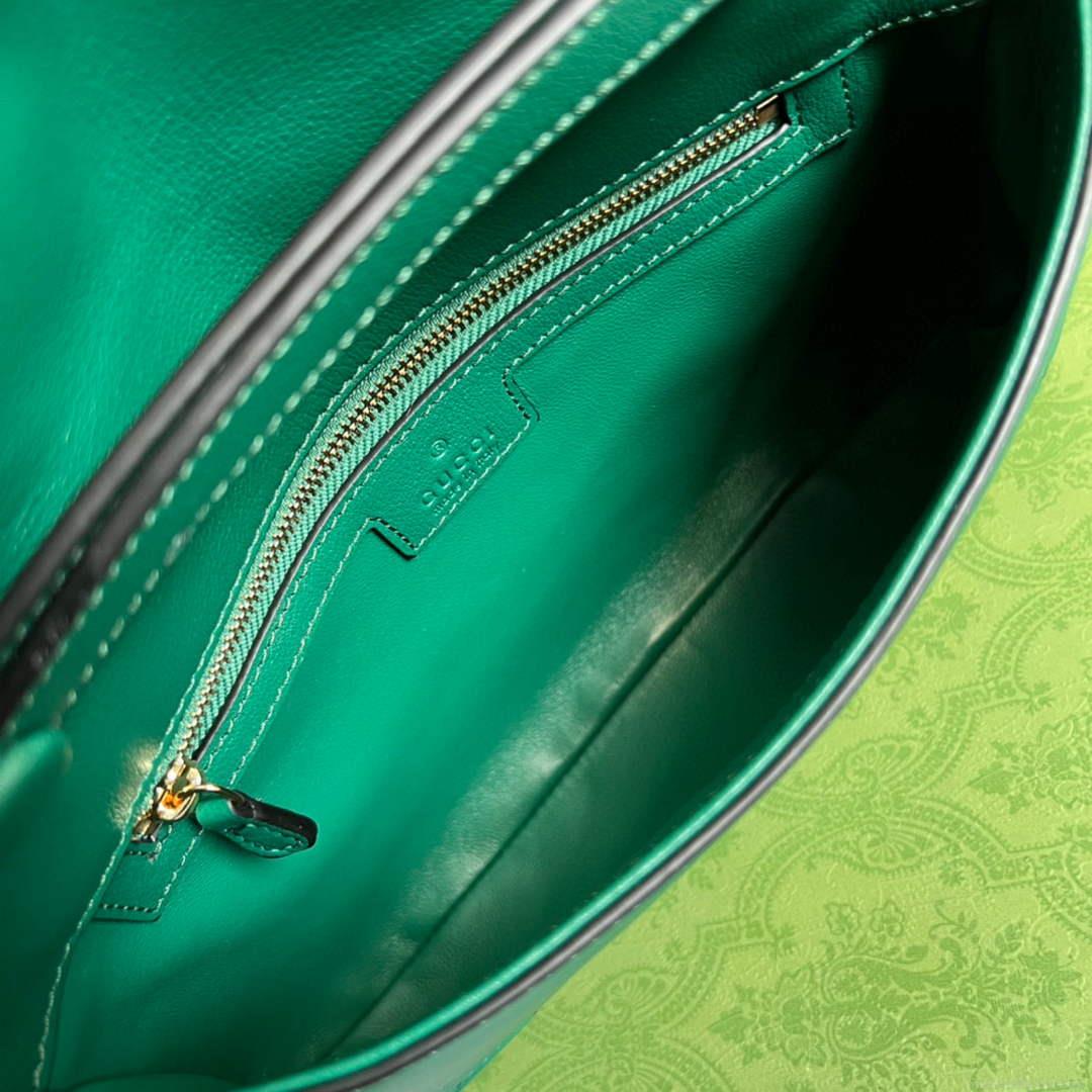 Gucci 699268 Blondie shoulder bag green leather