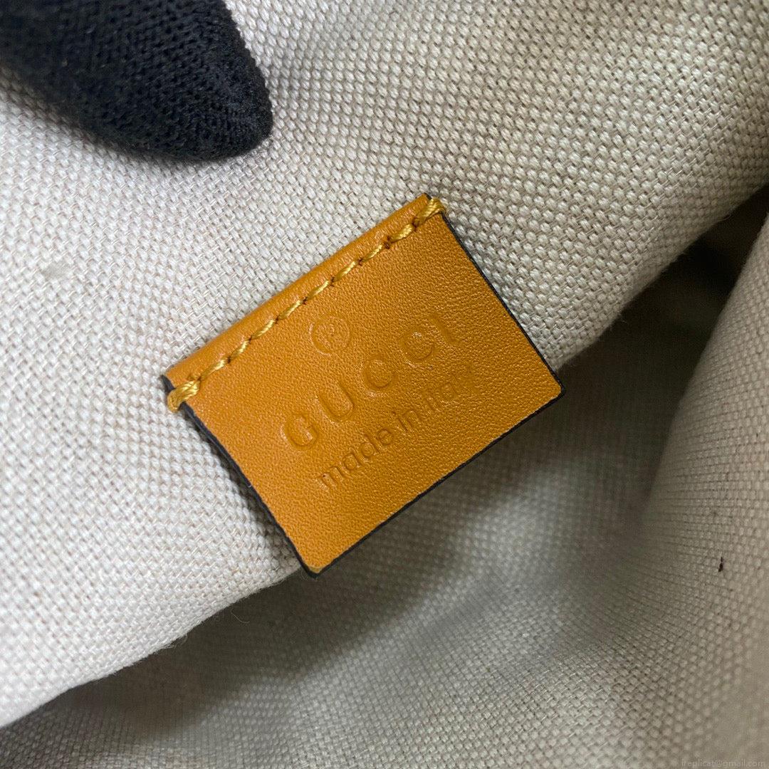 Gucci 658582 GG embossed belt bag Yellow GG embossed leather