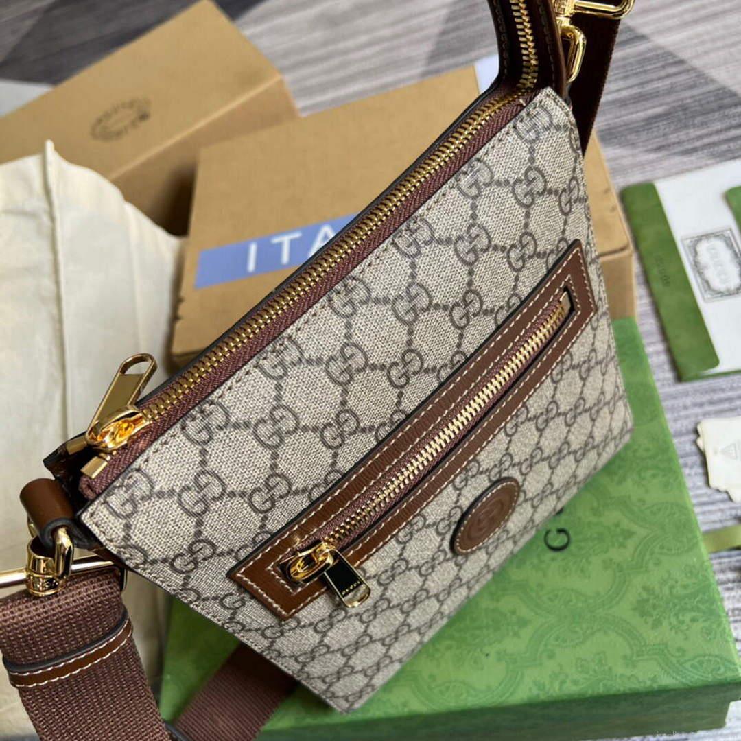 Gucci 681021 GG Supreme messenger bag Brown