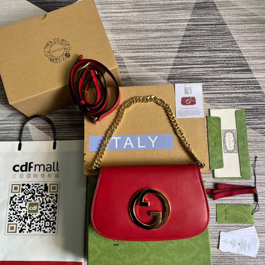 Gucci 699268 Gucci Blondie shoulder leather bag Red