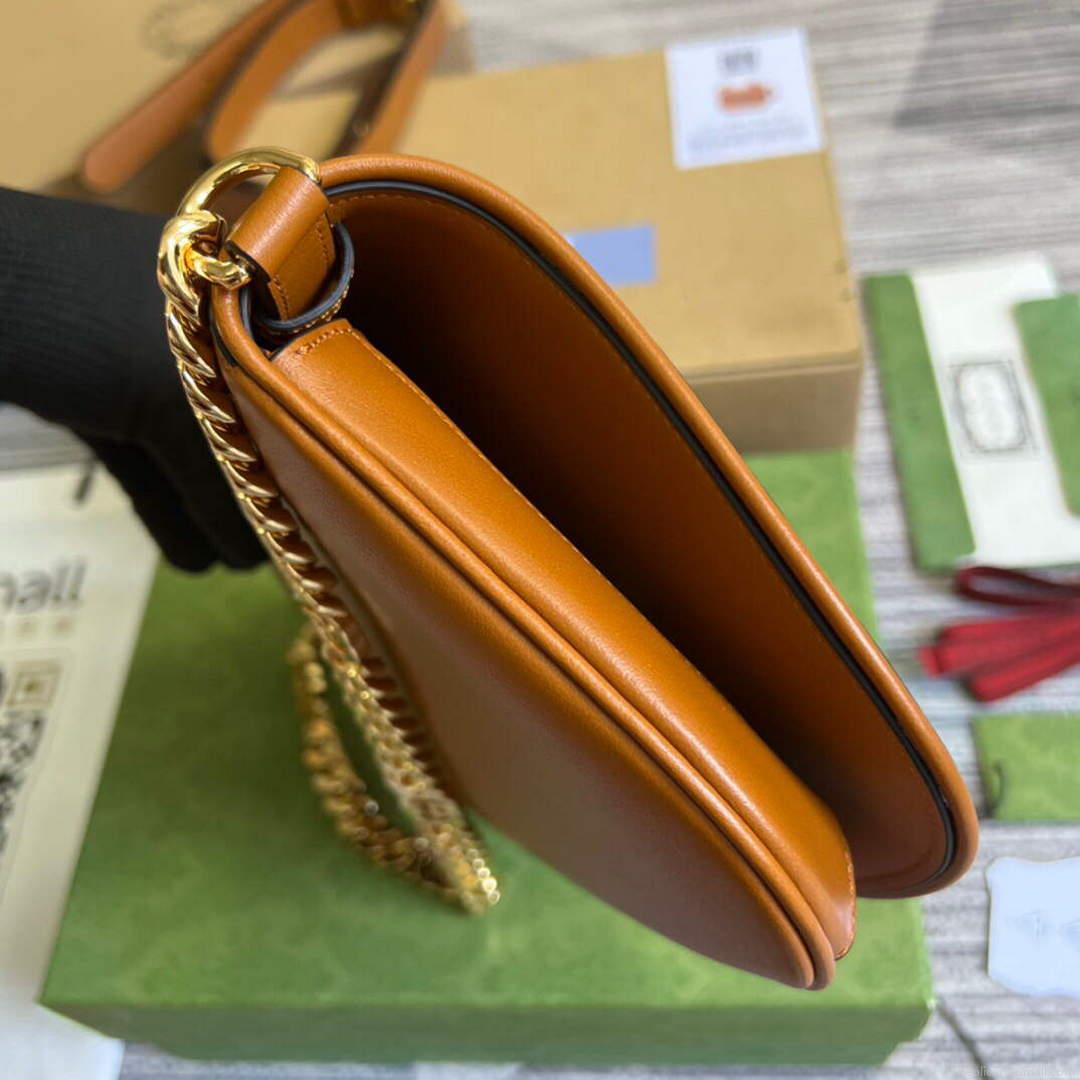 Gucci 699268 Gucci Blondie shoulder leather bag Light Brown