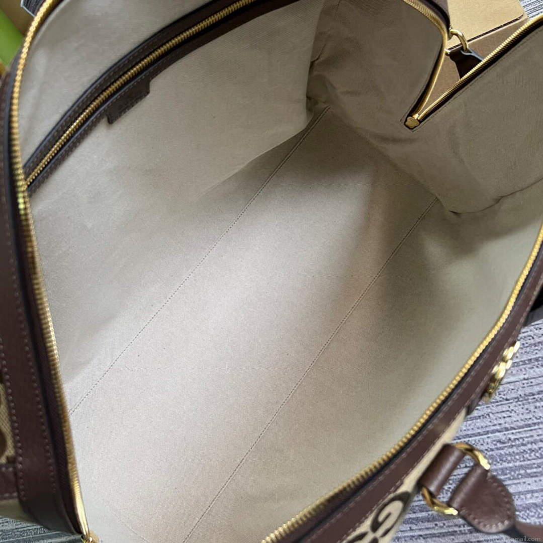 Gucci 696039 Jumbo GG Large Duffle Bag Brown