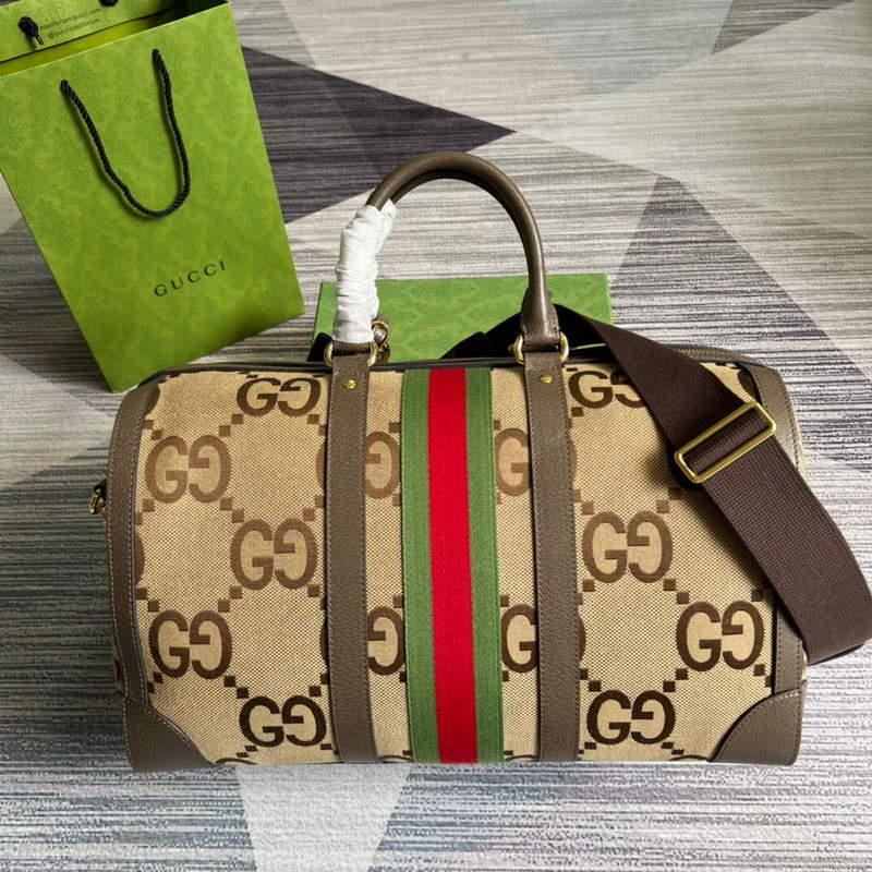 Gucci 681295 Jumbo GG medium duffle bag Brown