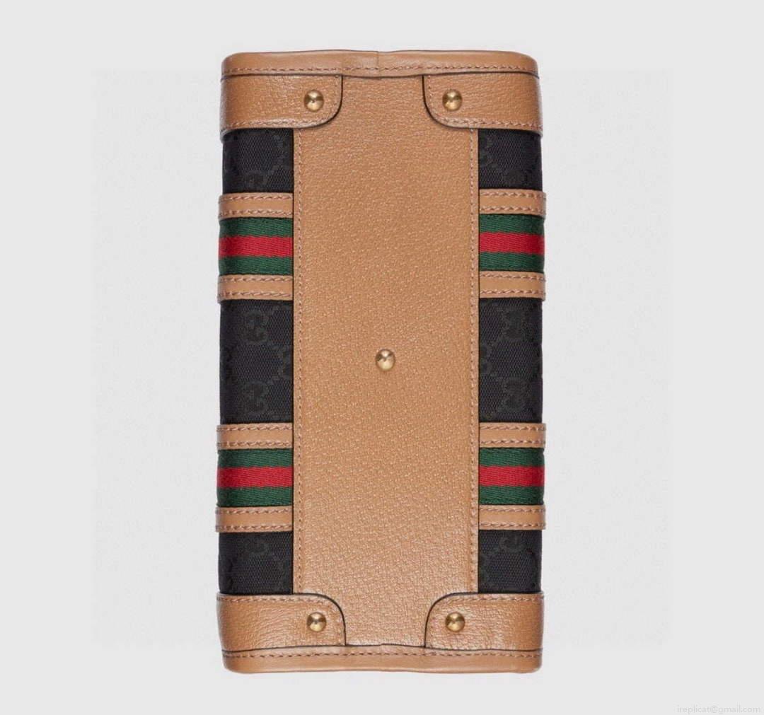 Gucci 715772 Small top handle bag with Double G Black