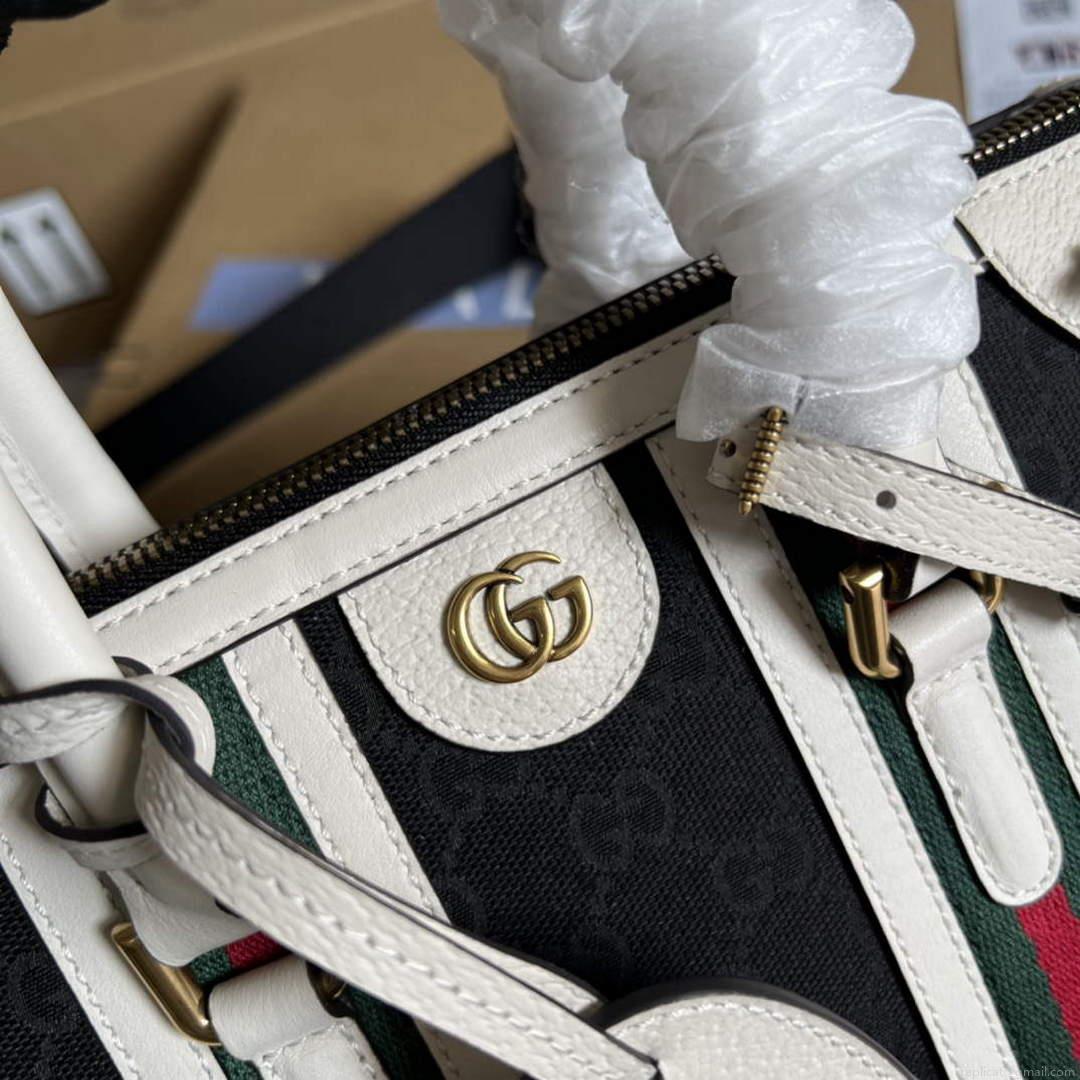 Gucci 715772 Small Canvas Top Handle Bag Black