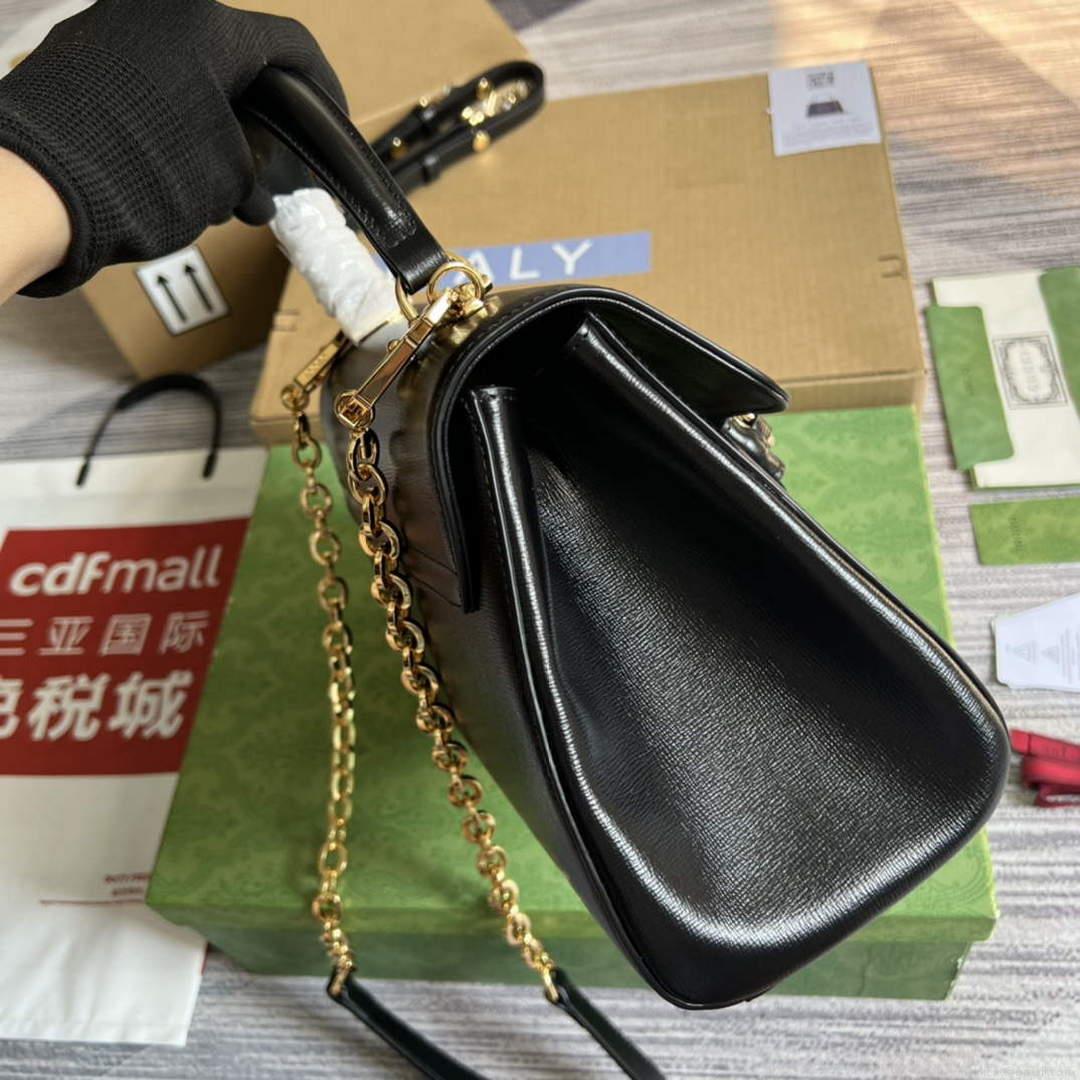 Gucci 702049 Horsebit 1955 Medium Bag Black